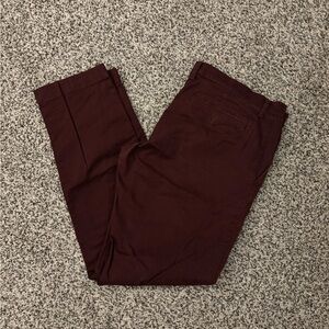 J. Crew Men’s 484 Slim Stretch Maroon Pant Size W 36 L 32